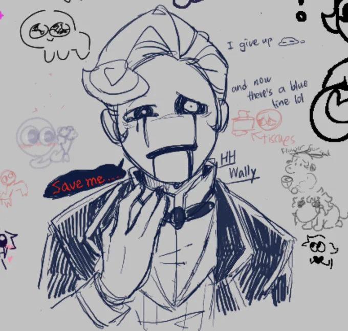 Korry's Magma hehe👉👈 everyone is drawing something cute and happy, only me drawing a sad ghost LMAO #WelcomeHome #WelcomeHomeAU