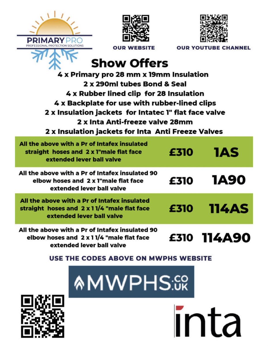 Damon_BPHR's tweet photo. Nice offers at @Installer_Show at the @CondensatePro Primary Pro Stand and some discount codes for @MWPHS website here too! https://t.co/OgUXuXcUAs
