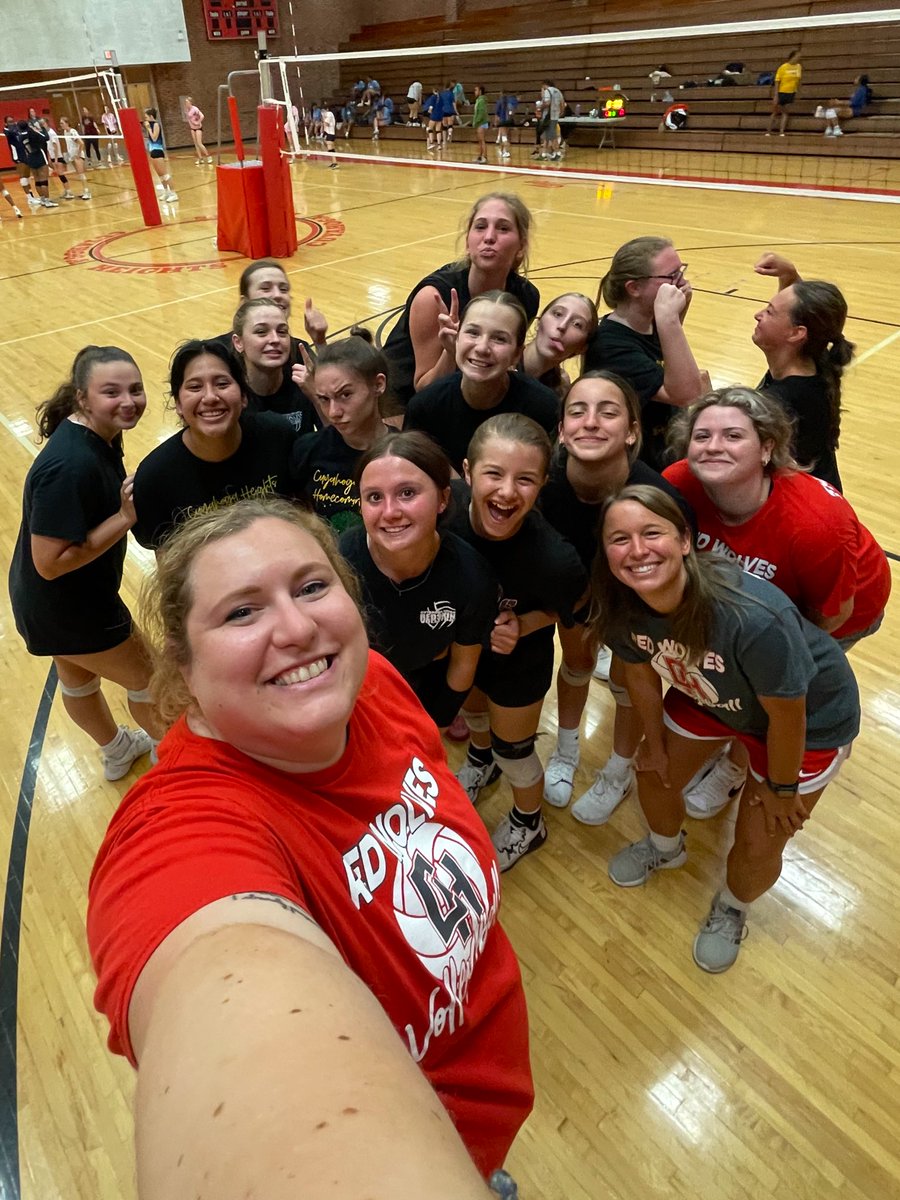 CuyHtsVball's tweet photo. Summer season is underway! Had a great day scrimmaging some other schools and seeing these girls grow together as a team. Is it August 1st yet? https://t.co/6KzmT3b7Fb