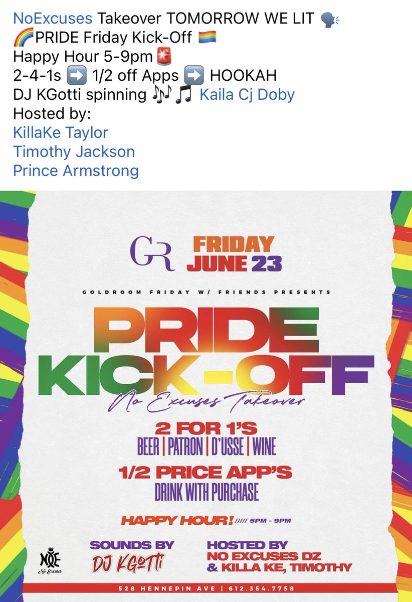 Mn PRIDE weekend Kick-Off