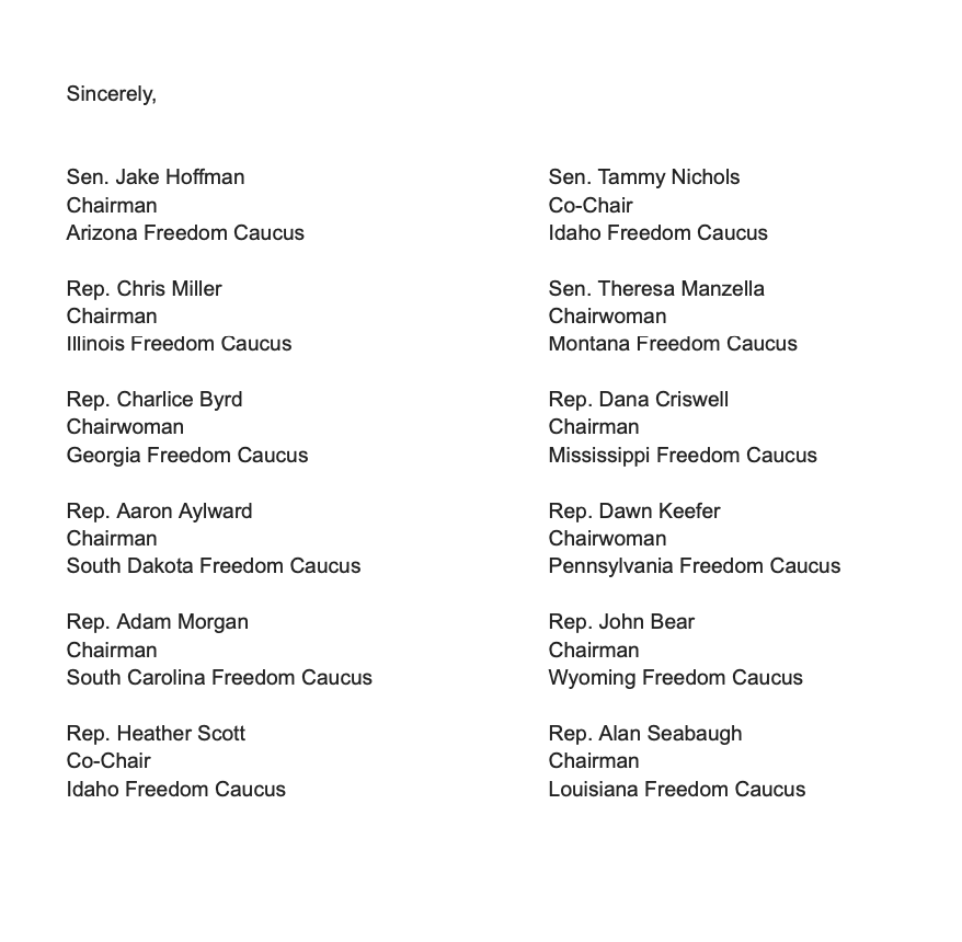 NEW: The Uniform Law Commission wants every governor in America to standardize emergency public health powers with no ability to challenge them in court.

All 11 Freedom Caucuses in our network will fight to ensure this never becomes law in their states.

Full statement.