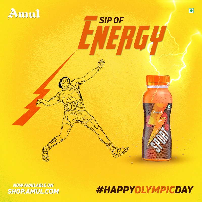 Shed calories. Sculpt yourself. Turn heads. Rejuvenate yourself with Amul Sport. Set new benchmarks of agility. And celebrate the Olympic Day like a true Olympian.

#AmulIndia #AmulSport #OlympicDay #AmulSport #Energy #Hydration #Amul