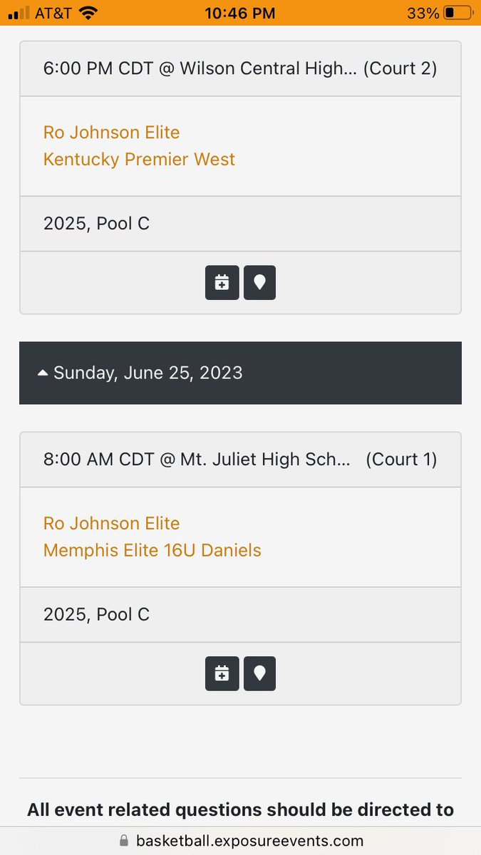 Coaches and supporters @RoJohnsonElite is in Nashville,Tennessee this weekend! 🧡🖤