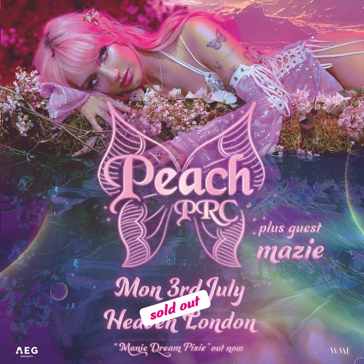 AHHH!! i'm supporting @peachprc at her sold out show at Heaven in London!! can't wait to see you all across the pond🥰