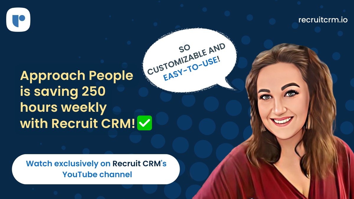 We're unveiling a Recruit CRM success story! Learn how Approach People, Europe's leading recruitment partner is scaling its business and saving HOURS using our ATS + CRM software. Watch now! ▶️ bit.ly/3XjZmQ2  

#RecruitCRM #RecruiterTwitter #Recruiters #RecTech
