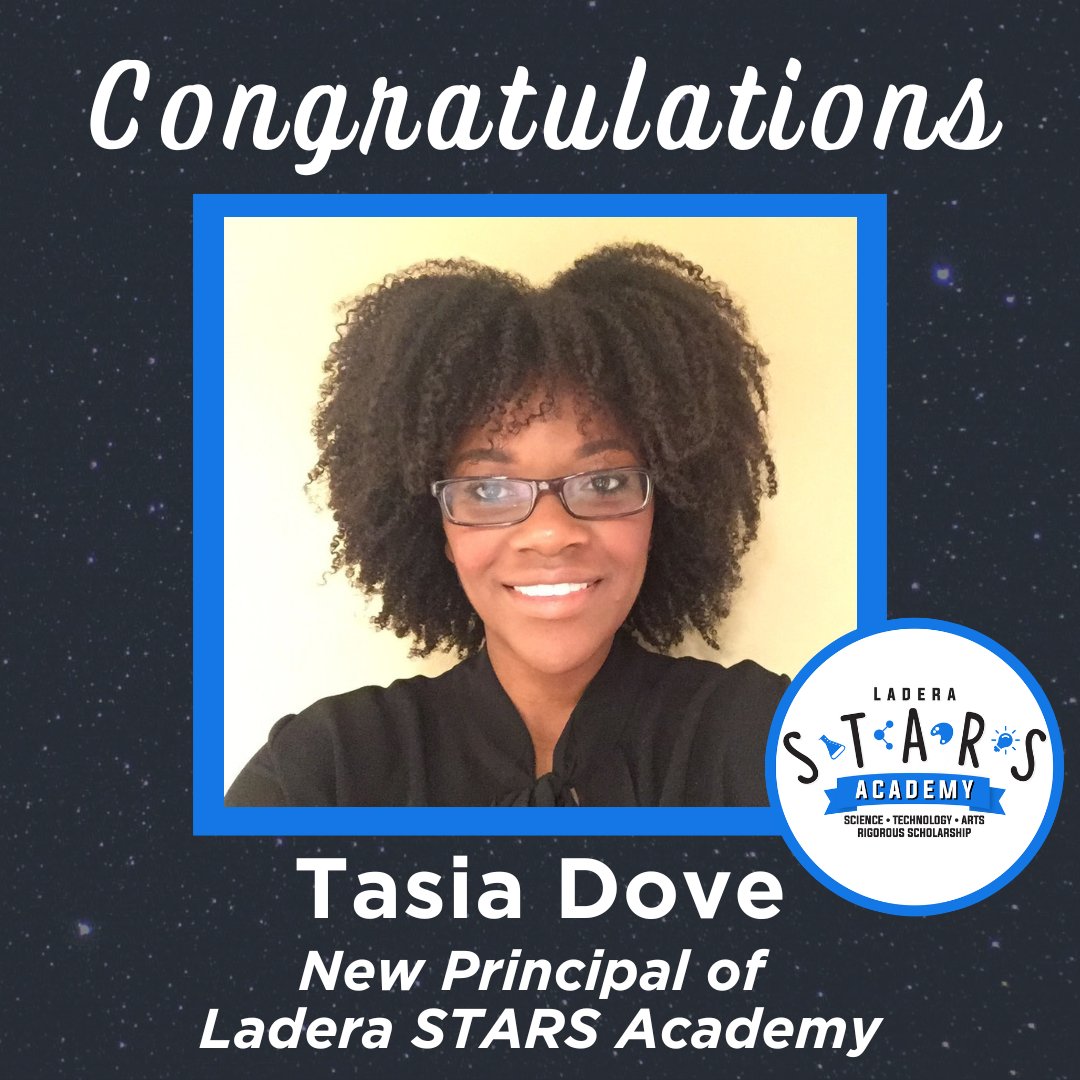 Please join us in congratulating Tasia Dove: the new Principal of Ladera Stars Academy (<a href="/LaderaStars/">Ladera STARS Academy</a>)! Approved at yesterday's Board Mtg, Mrs. Dove is an exceptional educational leader who is dedicated to the success of all students. 
💫
Learn more, here: conejousd.org/site/default.a…