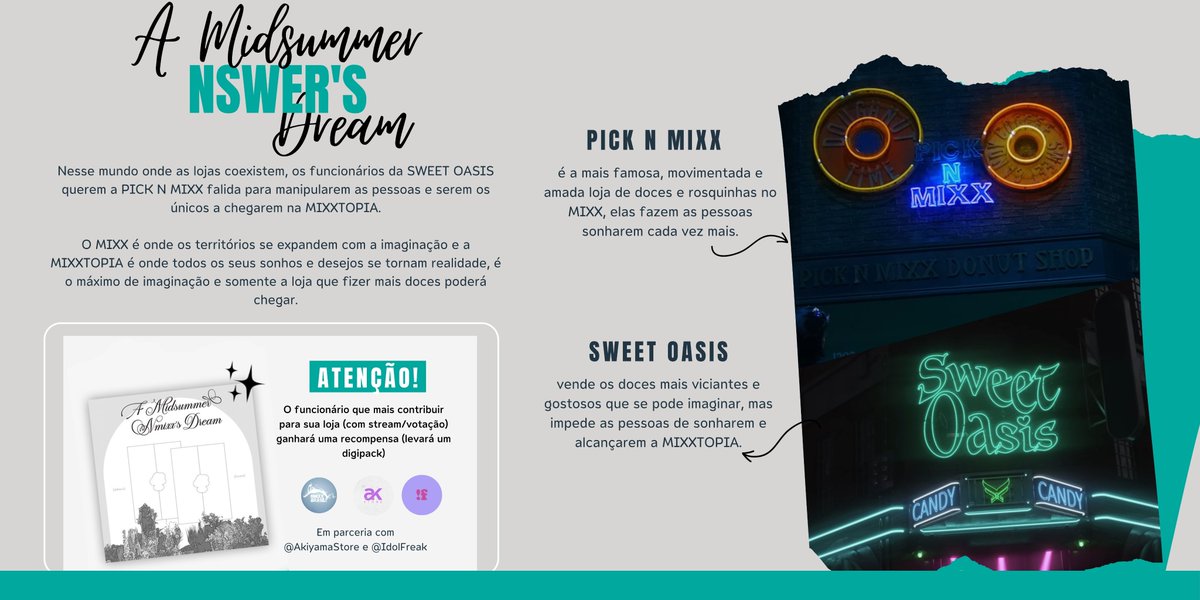 NMIXXBRASIL's tweet photo. 🎯 GINCANA DE COMEBACK

Quer ajudar o NMIXX e ainda ganhar um "A Midsummer NMIXX’s Dream (Digipack ver)"? Então se liga nas infos abaixo e se inscreva em:

🔗 https://t.co/WiD8bhhIlI

#TeamPick #TeamSweet https://t.co/1jZrS7fvTh