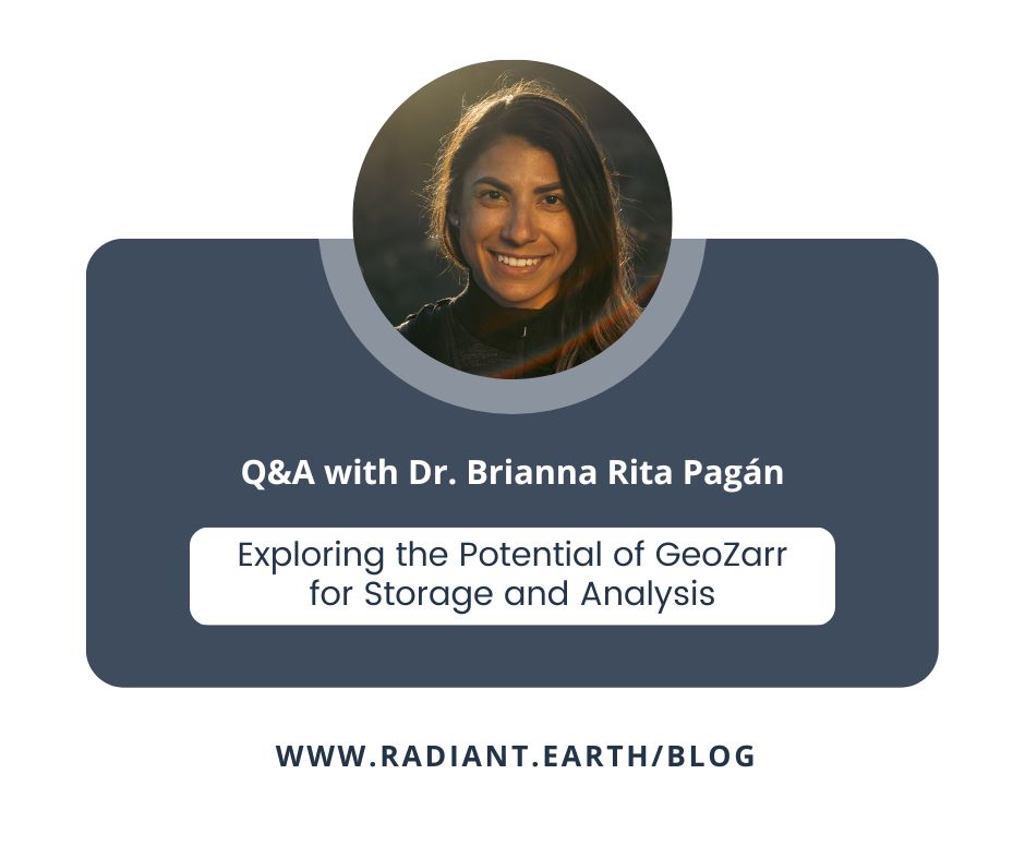 GeoZarr aims to add geospatial capabilities to <a href="/zarr_dev/">zarr_dev</a>, a <a href="/cloudnativegeo/">CNG</a> file storage format. We spoke w/ <a href="/Brianna_R_Pagan/">Dr. Brianna R. Pagán</a> to explore its origins, the advantages it offers &amp; the challenges of its implementation. 
🔗radiant.earth/blog/2023/06/e…