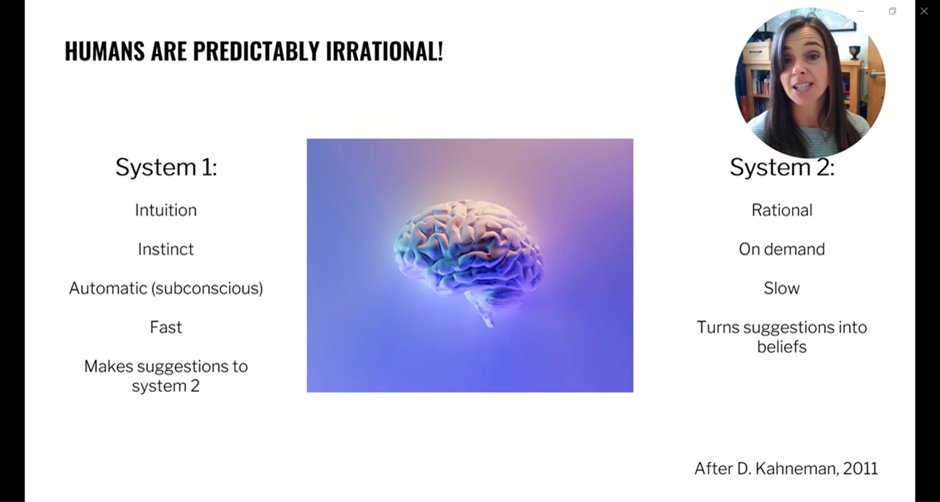 ICAMcoalition's tweet photo. Ruth De Vere revealed we are predictably irrational! Which system do you think your education targets? It’s (lazy) system 2 that makes only 2% of the decisions! Learn more here https://t.co/e7vMYd0Bba #united4dogs #4DogsCats @Battersea_ https://t.co/R5lPMbuSB9