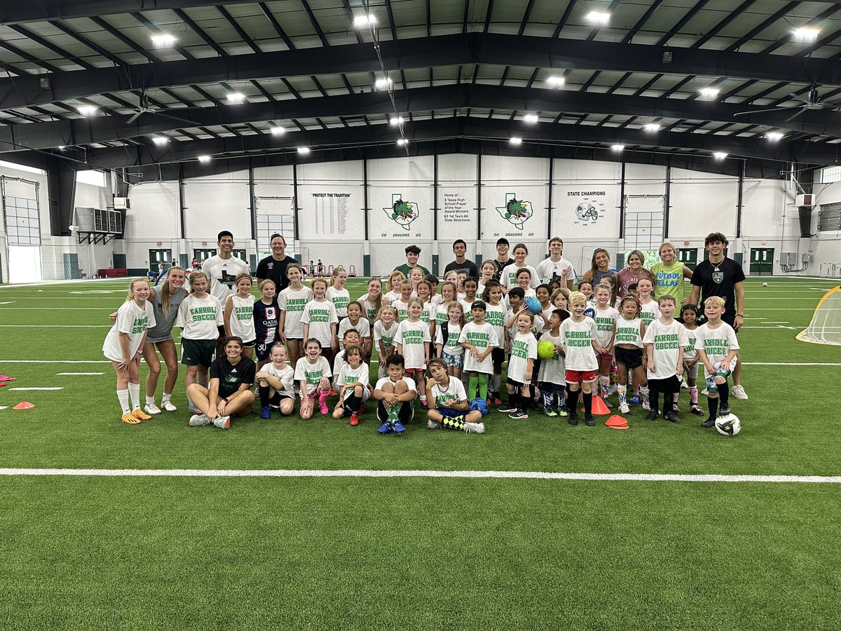 All smiles on the final day of Premier Dragon Soccer Camp! We had a great time with our K-6 campers! 🐉⚽️