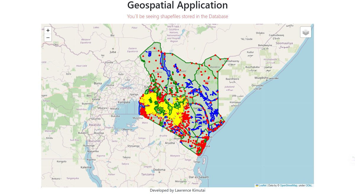 lawrence_kim_'s tweet image. Developed this #GeoDjango App. Pretty simple: Using python and Implimenting the Django framework  to get to map some Kenya data including Kenya Counties, Kenya wetlands, Kenya towns, Kenya Highland roads and Kenya Forest Ranges. A toggle option utilising folium to... #gischat