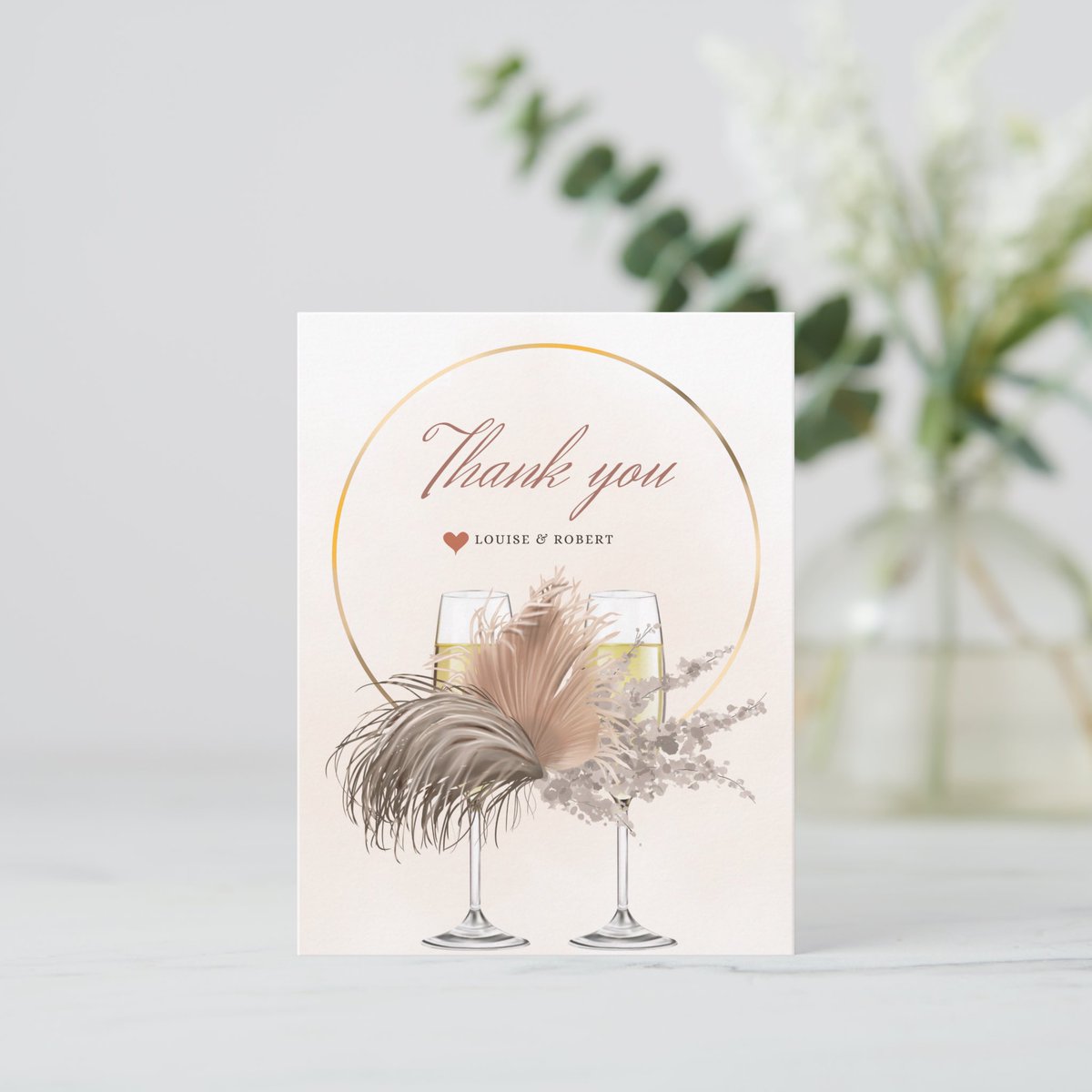 Elegant, minimalist and stylish in a boho aesthetic. Getting married? Then check this boho Thank you card out! #wedding #bridetobe #bohowedding #bohoweddingthankyoucard #bohoweddingdesign #bohoweddingthankyou #weddingthankyou #bohoweddingbohoaesthetic #bohoweddingdecor #boho