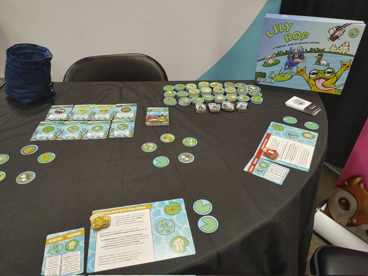 PlayCooGames's tweet photo. Come play some Lily Hop with me at booth #1421 at Origins! https://t.co/Clh2DVNMF2