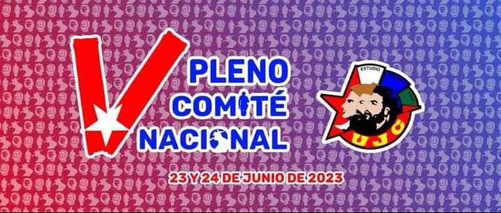 El V Pleno del Comité Nacional de la  <a href="/UJCdeCuba/">UJC de Cuba</a> sesionará en #LaHabana los días 23 y 24 de junio.
👉Marcha de la implementación de la estrategia integral y el proceso #12moCongresoUJC.
#UnaMejorJuventud
<a href="/aylinalvarezG/">Aylín Alvarez García</a> <a href="/DrRobertoMOjeda/">Dr. Roberto Morales Ojeda</a>