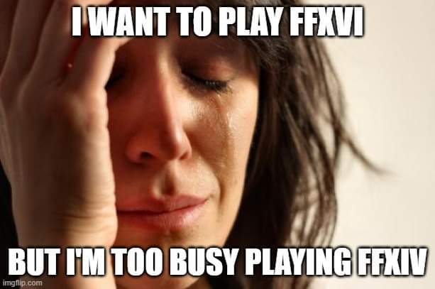 aly_powy's tweet photo. Eorzean Problems... 😅🥹 #FF16 #ffxivmemes https://t.co/8u3Ez5LArj