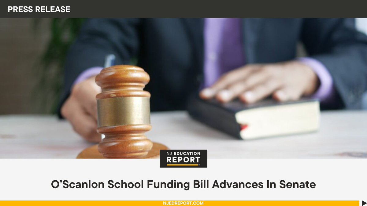 O’Scanlon School Funding Bill Advances In Senate njedreport.com/news/press-rel… #NJEdReport #NJSchools #schoolfunding @declanoscanlon