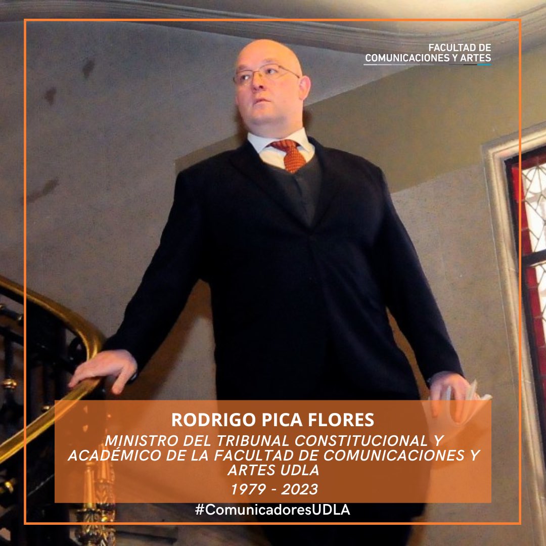Hoy nos despedimos con tristeza de Rodrigo Pica, quien fuera destacado docente de nuestra Facultad, entregando de su conocimiento a varias generaciones de nuestros estudiantes. Deja un legado imborrable en nuestra comunidad. Descansa en paz, querido profesor. #ComunicadoresUDLA