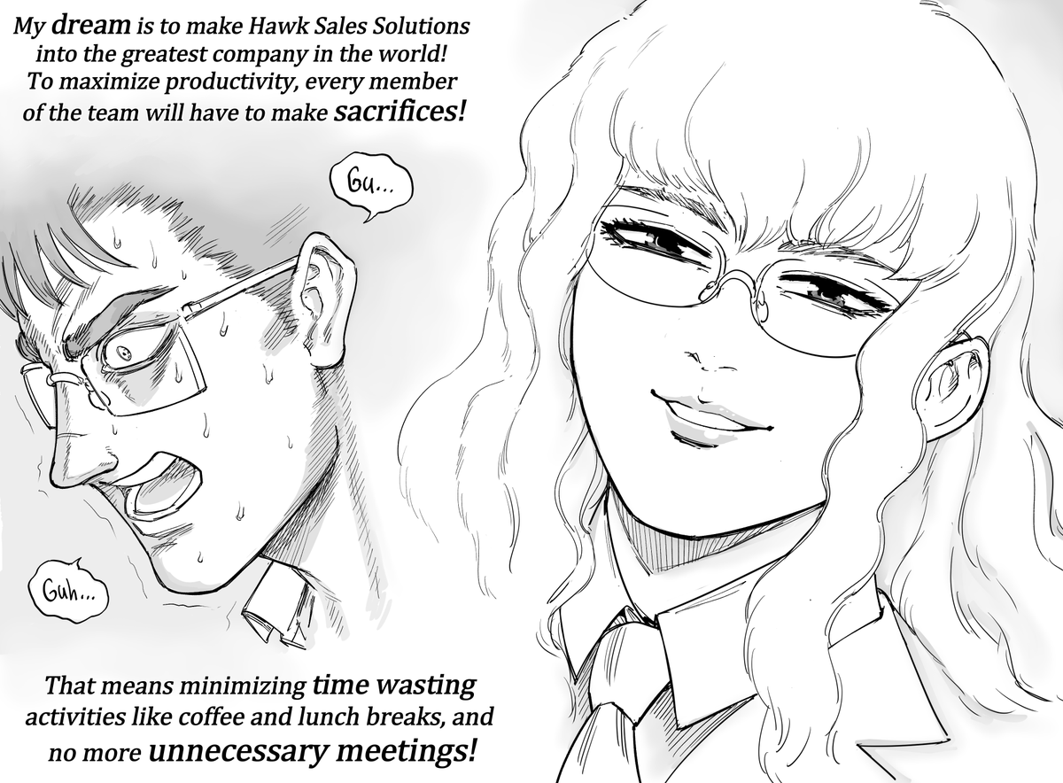 Patreon request:   Berserk in the Office (Even imitating 1% of Miura's style immediately makes me overworked and suffering from health issues.)