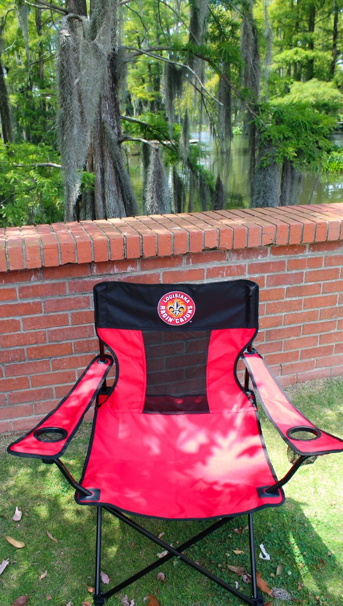 Check out our new #summer merch >> #RaginCajuns outdoor lawn chair! Get yours in-store today 🌞