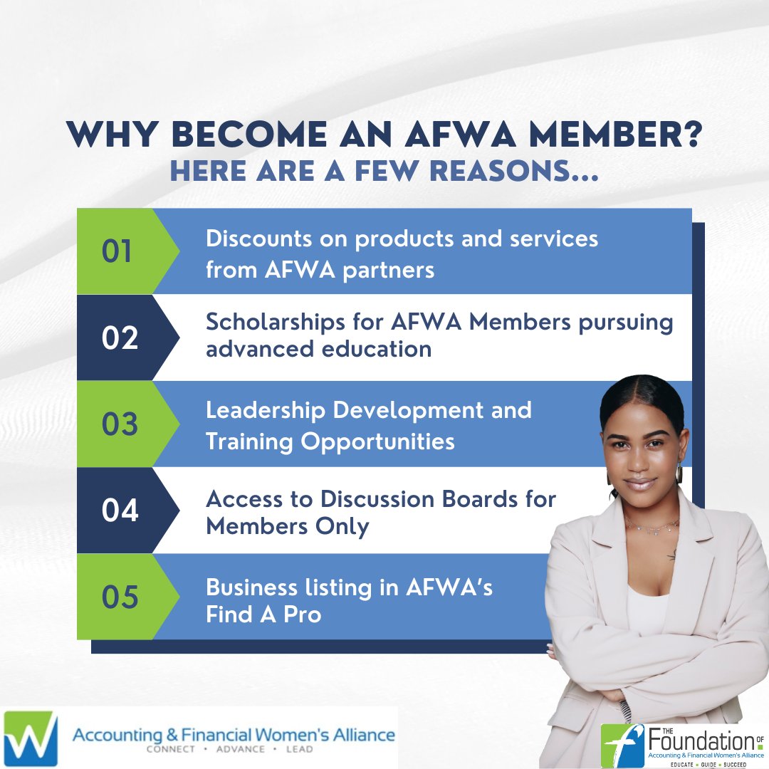 Become a member today and don't miss out on all the amazing benefits AFWA has to offer!

JOIN NOW! 💙💚

#AFWA #AFWAFoundation #BecomeAMember