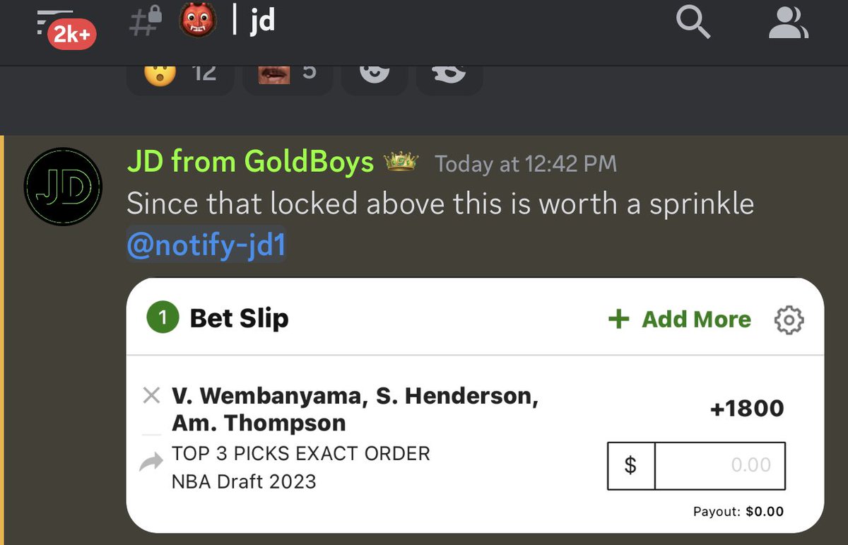 JDGoldboys's tweet image. Worth a play at +1800