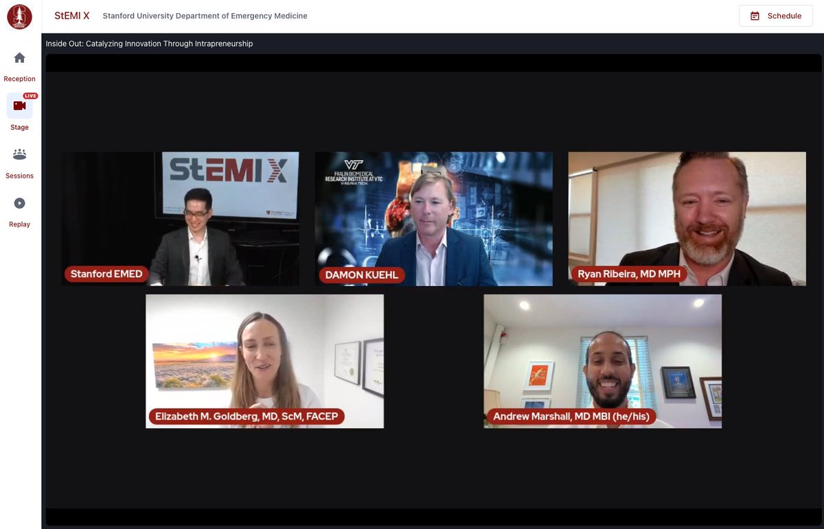 PageDrBatchelor's tweet photo. “It’s ok to partner with industry.” “If they don’t enter healthcare with us, they will enter healthcare without us.” 👏🙌 The era of separating medicine from innovation is at an end, lets guide progress. #STEMIX23
Join the @StanfordEMED live discussion at: https://t.co/cgsLU91CXW https://t.co/P5ZPMbboFw