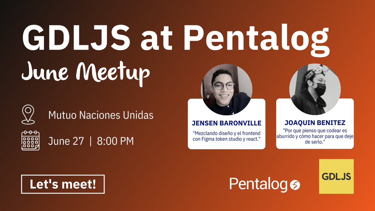 gdl_js's tweet image. La proxima semana @Pentalog nos abre sus puertas, no se lo pierdan!
