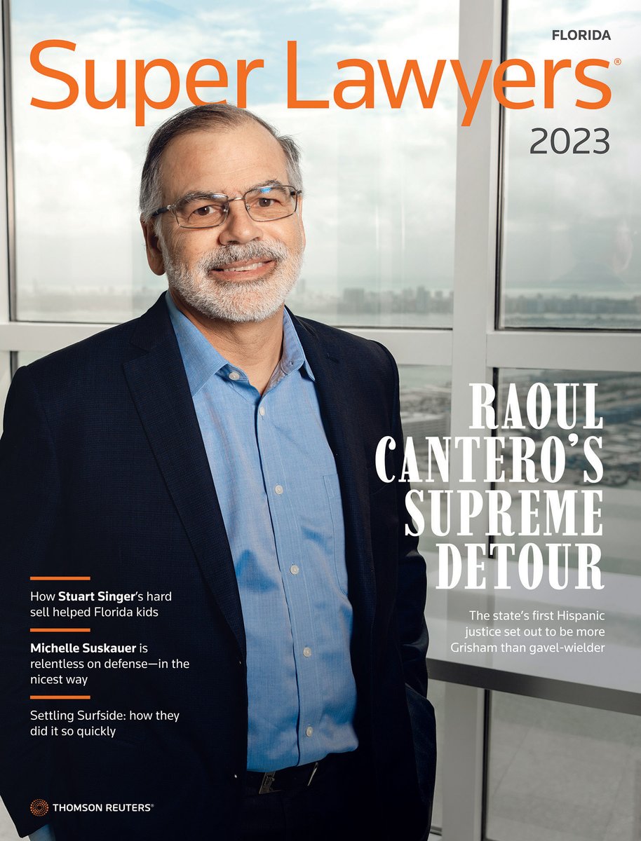 Just in time for summer reading, the 2023 Florida Super Lawyers is live. We talk to the first Hispanic justice on the state’s Supreme Court Raoul Cantero, former state Bar president Michelle Suskauer, and deconstruct the $1.1 billion Surfside settlement. tinyurl.com/2s39adtc