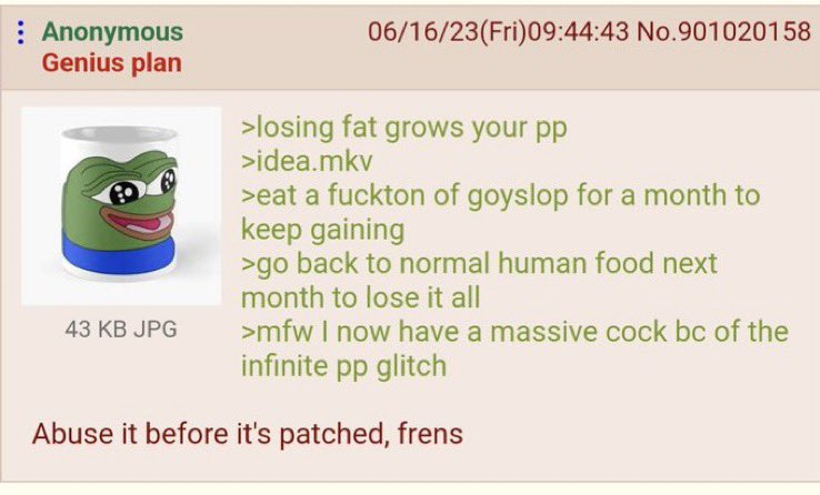 /b/ calm and grow peepee 

$random #4chan