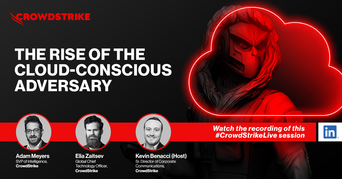 CrowdStrike's tweet photo. 👀 You might not be the only one monitoring your cloud.
Learn about the bad actors targeting the cloud during our recent #CrowdStrikeLive session. https://t.co/xoU8CIC1bj https://t.co/fDUlNVrrYf
