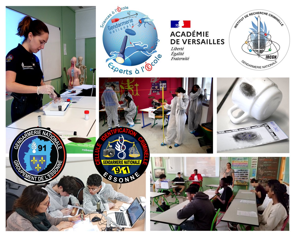 📢EXPERTS à l'École #IRCGN <a href="/Gendarmerie/">Gendarmerie nationale</a>Pjgn - sciences #criminalistique et histoire-géographie pour un projet pédagogique ambitieux soutenu par <a href="/Gendarmerie_091/">Gendarmerie de l'Essonne</a> @Gendarmerie au collège Jean Mermoz à Savigny-sur-Orge <a href="/acversailles/">Académie de Versailles</a> !
 
➡️sciencesalecole.org/experts-a-leco…
