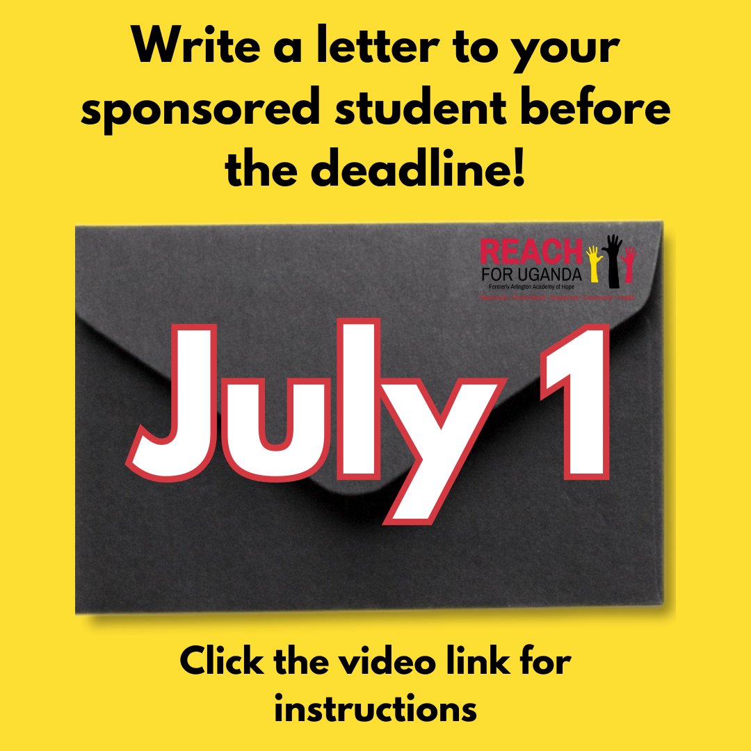 Now's the time to write a letter to your sponsored student! Watch this video to learn more about the process: youtu.be/X_kCwO0jPP4