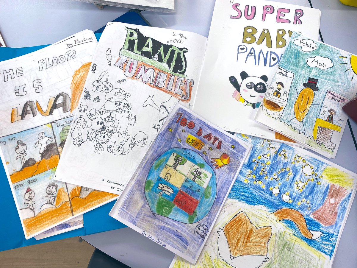 Proud of my comic club raising €101 in two days selling their comics for @CruzRojaEsp Such a gateway into reading and art for so many. #edchatuk #english #letstalkaboutgraphicnovels #comics #graphicnovels