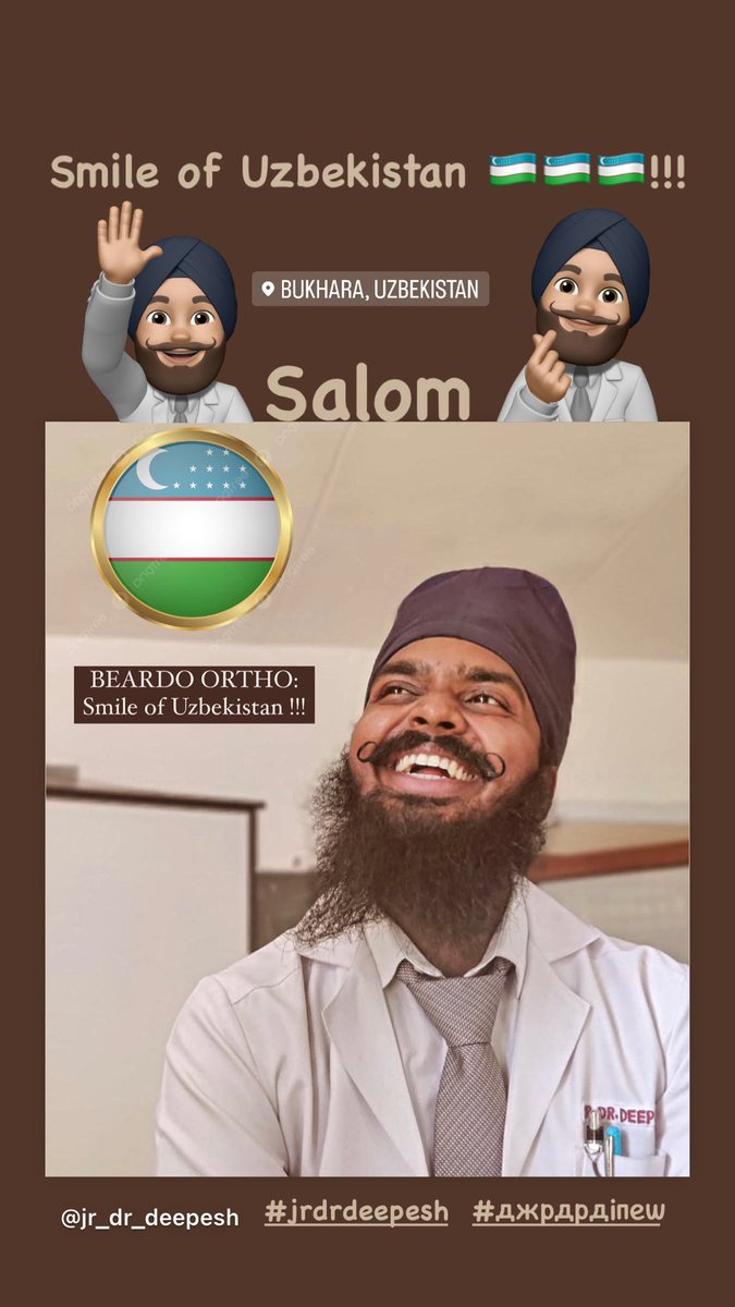 jrdrdeepesh's tweet photo. Beardo Ortho: Smile of Uzbekistan !!! #jrdrdeepesh #джрдрдіпеш #smileinfluencer #googlefamous #Uzbekistan # https://t.co/Rcz7LpuyQU