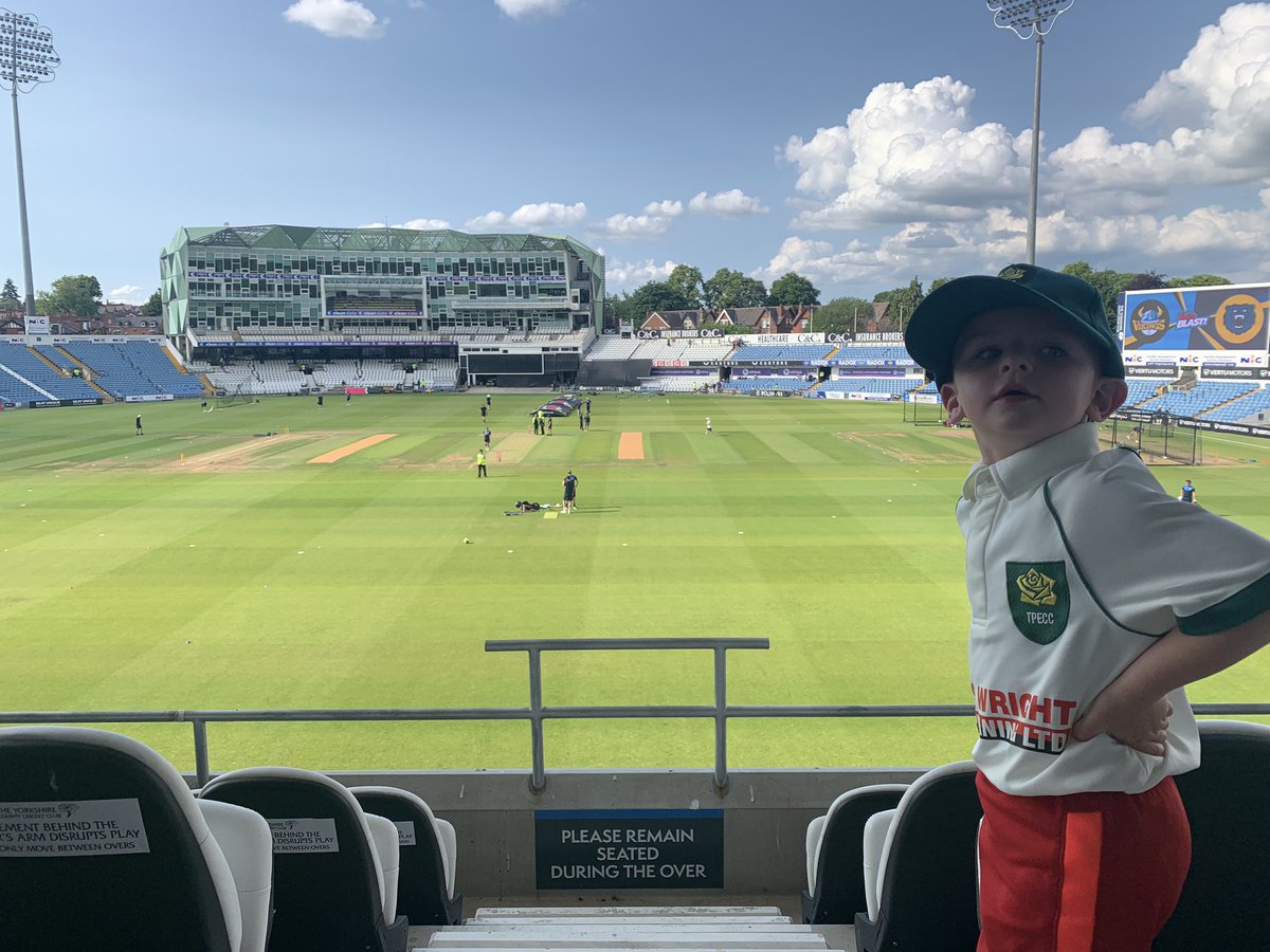 theyokemover's tweet photo. First Game for Hansi-Oskar
@YorkshireCCC #YorkshireFamily https://t.co/L7VU8w2GYT