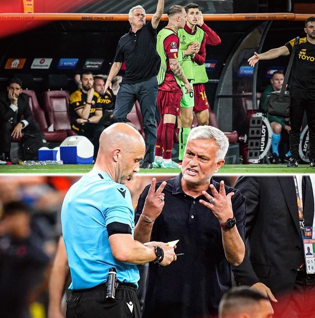 👀 Jose Mourinho, Avrupa Ligi finalini yöneten hakem Anthony Taylor'a maç sırası ve sonunda ettiği küfürler nedeniyle UEFA organizasyonlarında oynanacak olan 4 maçtan men edildi.