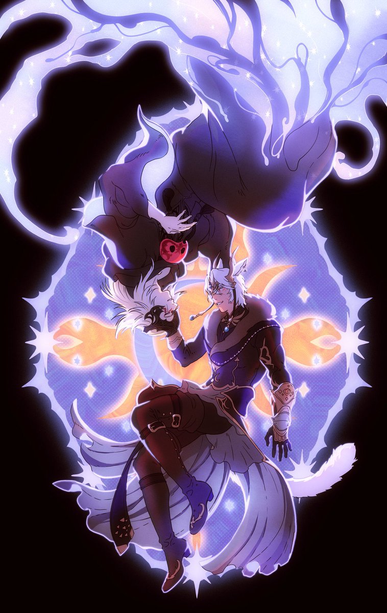 Had the most amazing opportunity to commission <a href="/Mureharts/">@seihar.bsky.social</a> for a piece with Ems and Achilles!! They were an absolute delight to work with, and I am forever grateful for their attention to detail and their willingness to keep up with my requests (and weird explanations) ❤️