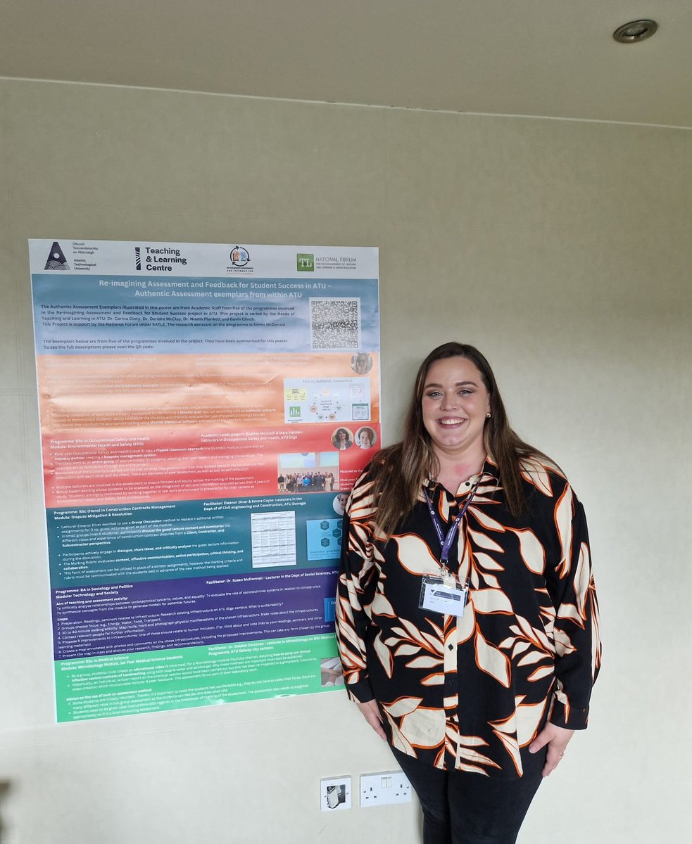 Thrilled to have had the opportunity to present at a poster and pitch session at AHE for the Reimagining assessment project team. Thank you to my wonderful colleagues for sharing their authentic assessment exemplars for inclusion in the poster. #AssessmentConf23