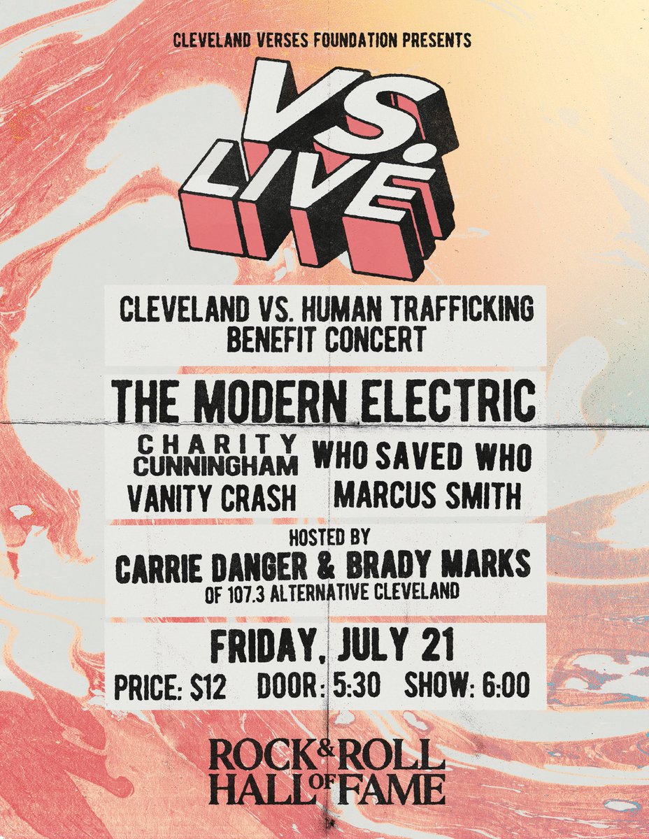 😃 Every ticket sold helps fight human trafficking! Mark your calendars. Ticket link: clevelandverses.org/live