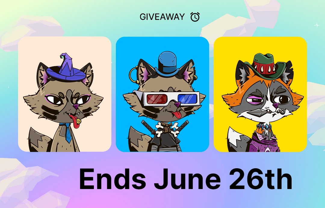 🔔 GIVEAWAY ALERT 🔔 To celebrate @rogues_studio game launch (game.rogues.studio), we're giving away 3 of their NFTs! 🦊 💥HOW TO ENTER💥 1️⃣ Follow @FewandFarNFT & @rogues_studio 2️⃣ Like & Retweet 3️⃣ Tag 3 frens 📅 Winners are chosen on June 26th