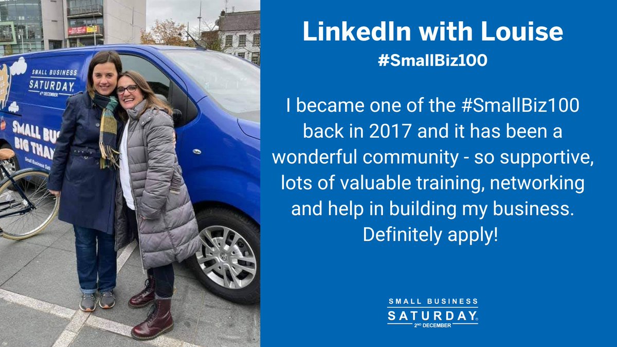 Want your small business promoted on Small Business Saturday's social media channels and in the local and national press? Apply to become part of the brilliant #SmallBiz100 campaign! 

☑️ Applications close 30th June, more info & apply today: smallbusinesssaturdayuk.com/small-biz-100