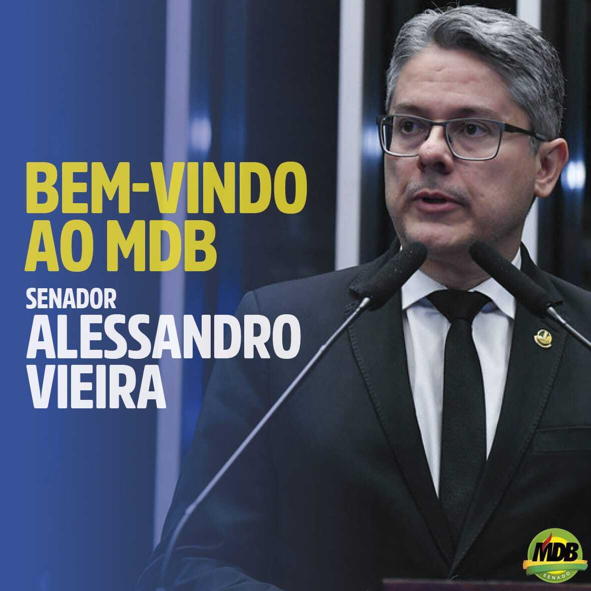mdbnosenado's tweet photo. O senador @_AlessandroSE, de Sergipe, agora é MDB! Nossa bancada segue crescendo, sempre focada no melhor para o Brasil e os brasileiros.
Bem-vindo, senador!🤝
#mdb #mdbnosenado #eusoumdb #alessandrovieira https://t.co/cjHvnDI5mO
