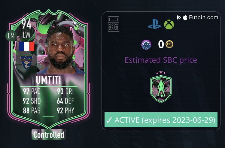 6pm Content 

• Umtiti SBC
• 84x5 Upgrade 
• Marquee Matchups 

Umtiti with the 5 ⭐️ skills