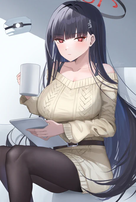 おはよう  休憩時間。 #ブルアカ #ブルアカイラスト部 #調月リオ