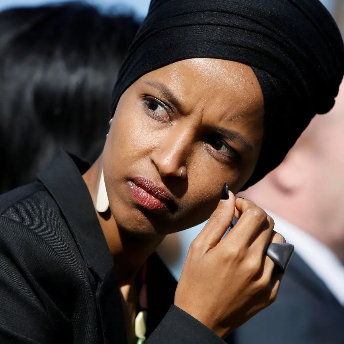 SecureAmerica's tweet photo. Who else wants to see radical, far-left, terrorist sympathizer, American hater Ilhan Omar removed from office‼️ https://t.co/l5tug4FN6T