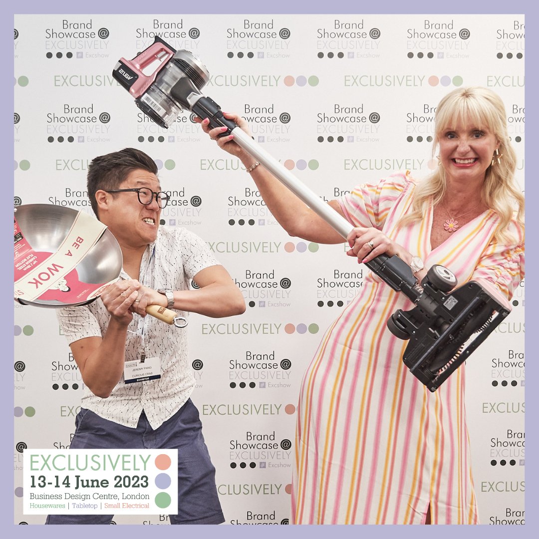 ExclusivelyShow's tweet photo. A few highlights from the #Exclusively2023 Brand Showcase!

#exclusivelyshow #excshow #housewaresexhibition
@lynsey_queenofclean, @jeremypang_official, @beldrayathome, @denbypottery, @ekohomeuk https://t.co/2r8D8AKeRi
