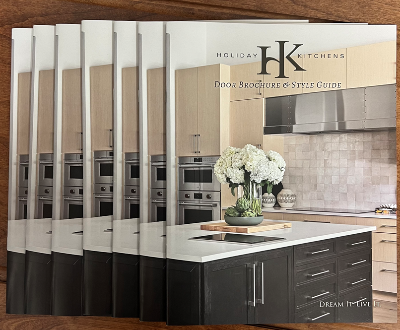 NEW Holiday Kitchens Style Guide and Door Brochures! This is a great tool for you and your team when working with customers. It is a complete list of Custom Holiday Kitchens doors, colors, stains, construction, and more. Find the order form on the Dealer Portal.