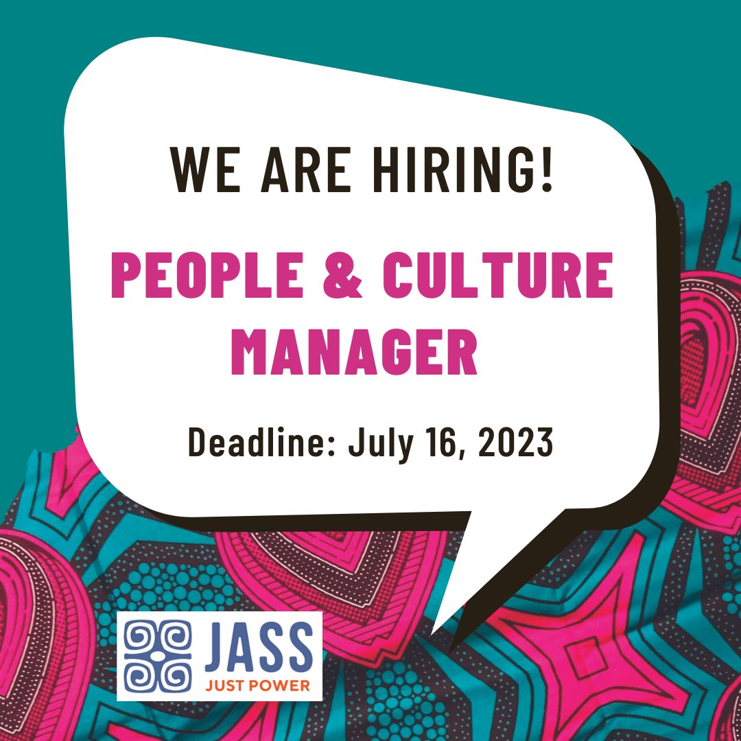 #HiringAlert Are you a proactive troubleshooter 🏹, adept at thinking 💭 outside the box 🗃️ & skilled at 👷🏾‍♀️strong connections 🧶 with people? Then 📣 apply for the position of JASS’ People and Culture manager! ⏰ July 16 justassociates.org/jobs-and-inter… #wearehiring #FeministJobAlert