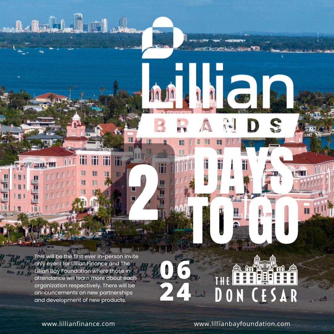 2 Days to go! The team is packing their bags and traveling from all over the world for our first official meet up! From LA to Germany to the UK, we en route! See you in St Pete’s! #LillianFDN #LillianFinance #Medicalblockchain #CelebrateInStPetes #DonCesar