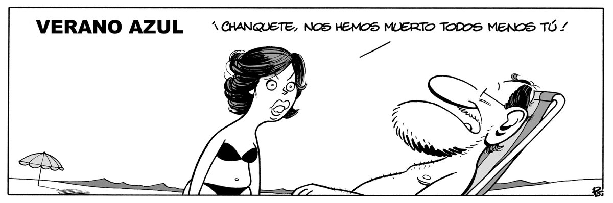 latiradePostigo's tweet photo. VERANO AZUL  Tira publicada el 27 de julio de 2018 https://t.co/8NG7yZTSzx